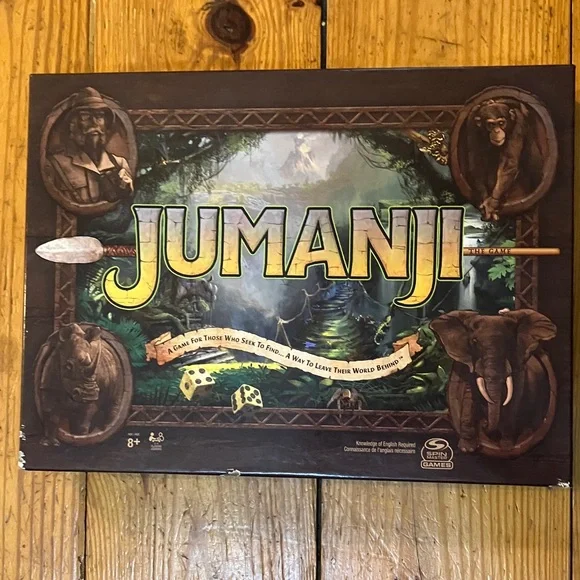 Jumanji Board Game - Classic Adventure in Green and Yellow - Picture 1 of 1